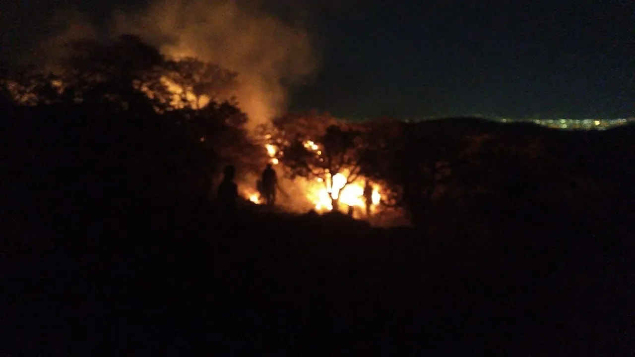 Incendio en Sierra de San Miguelito