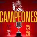 Real Sociedad es campeón de la Copa del Rey; venció al Atlético de Madrid en la final