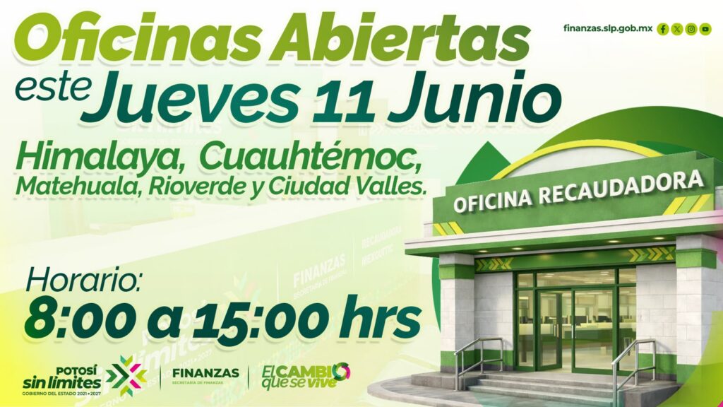Estas son las oficinas de Finanzas que van a operar este día de inicio del Mundial