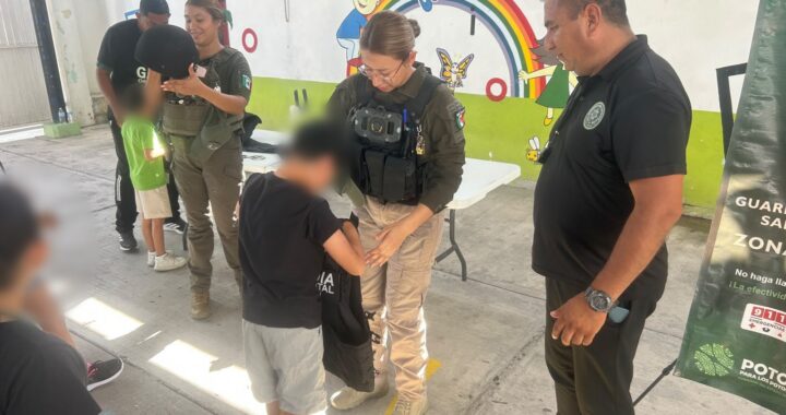 Guardia Civil lleva acciones de prevención y autocuidado a campamento infantil en Ciudad Valles